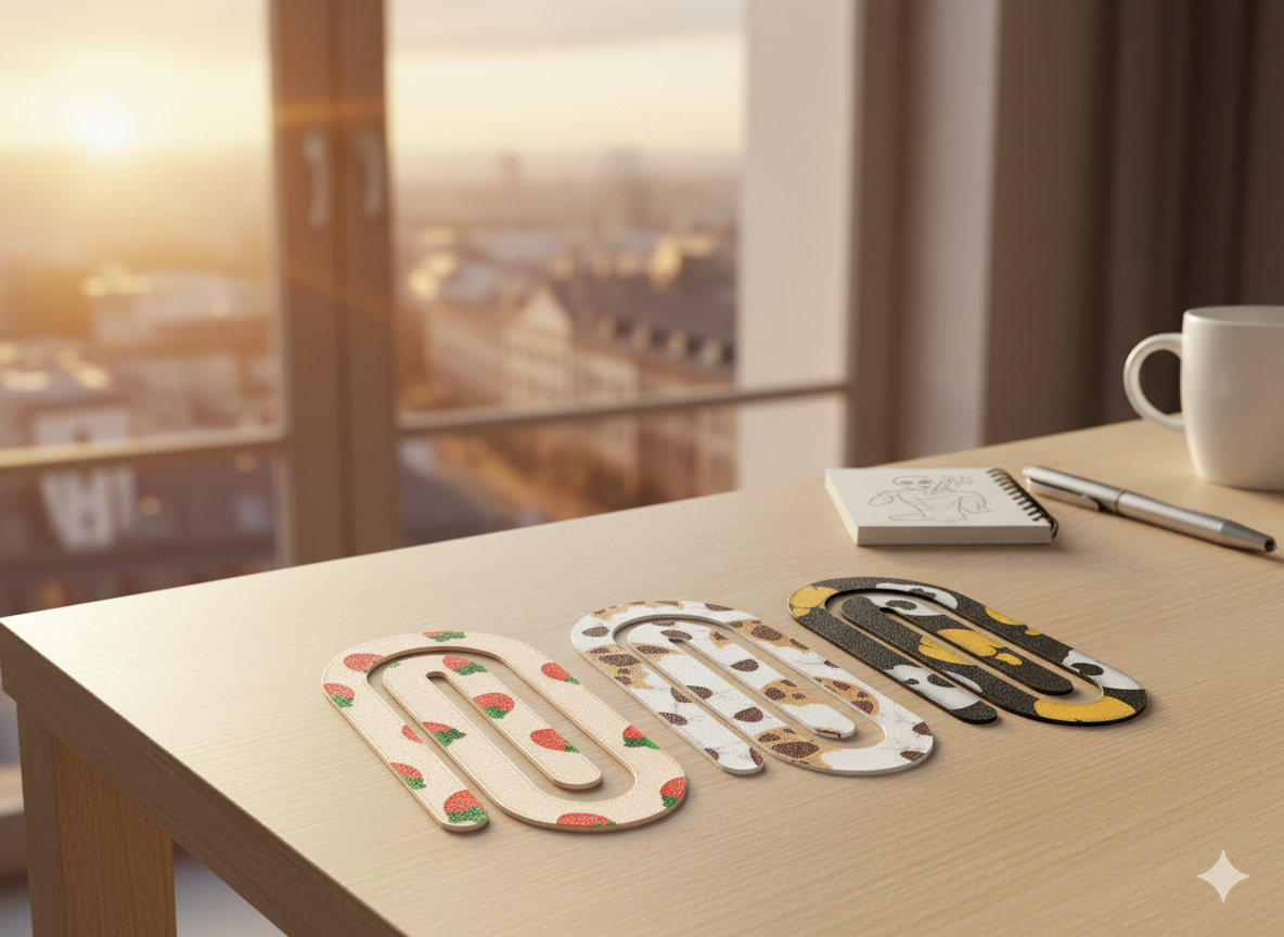 Komplet 3 Zakładek do Książek – Truskawka, Ciastko, Czaszka 🍓🍪💀