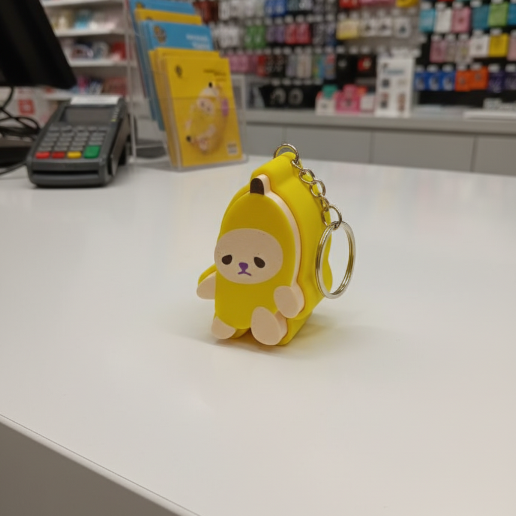 Kliker Antystresowy Brelok – Kot w Kostiumie Banana 🍌🐱