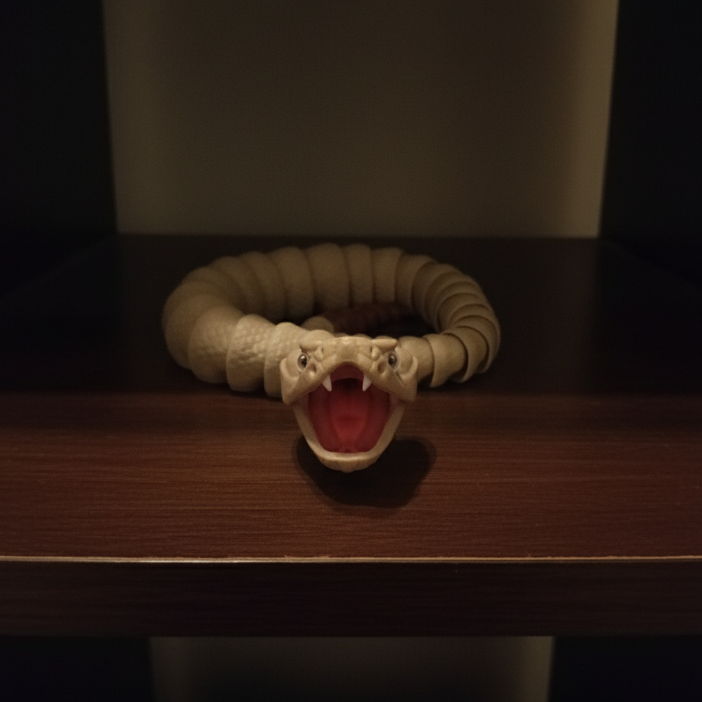 Wąż 3D z ruchomym ciałem 66 cm – elastyczna figurka dekoracyjna 🐍