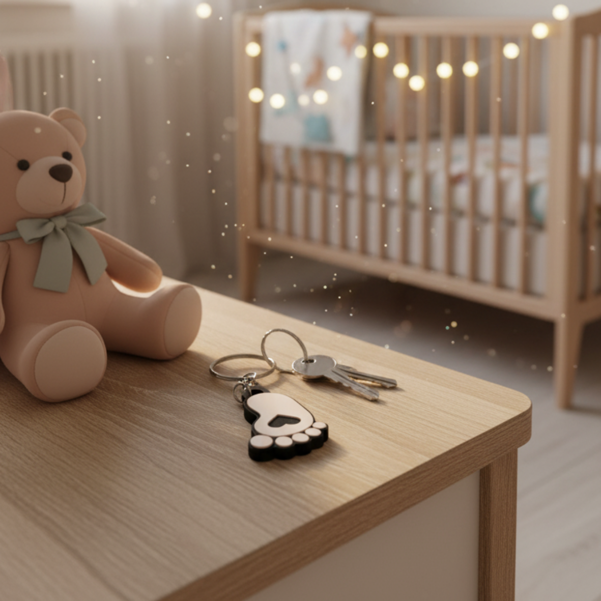 Brelok Stópka z Sercem – uroczy brelok 3D dla bliskiej osoby