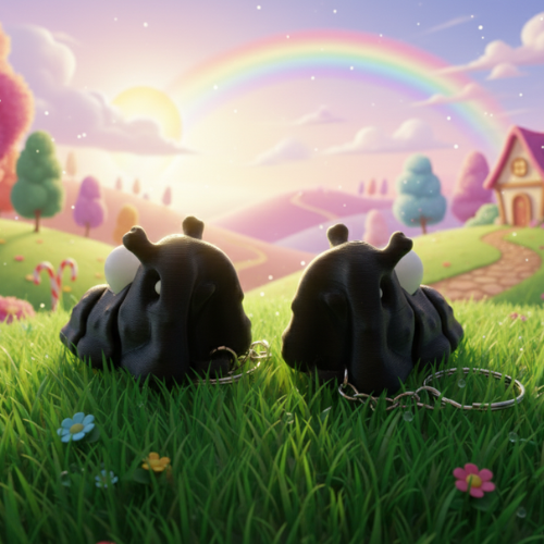 Brelok Ślimak Halloween – Ruchomy, Czaszka, Druk 3D, 6,5 cm