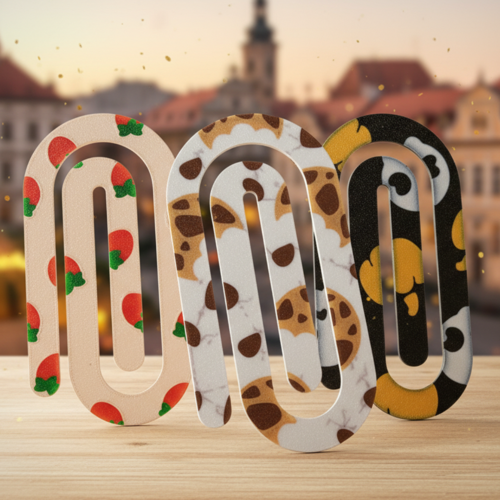 Komplet 3 Zakładek do Książek – Truskawka, Ciastko, Czaszka 🍓🍪💀