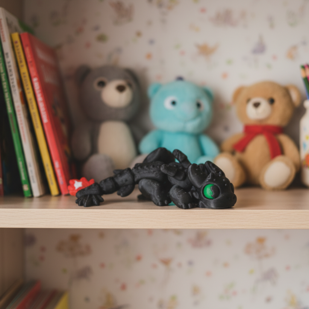 Figurka Smoka 3D inspirowana Szczerbatkiem – „Jak Wytresować Smoka” 🐉💚