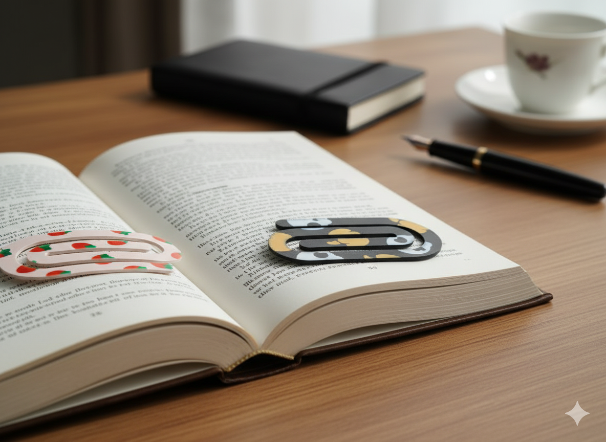 Komplet 3 Zakładek do Książek – Truskawka, Ciastko, Czaszka 🍓🍪💀