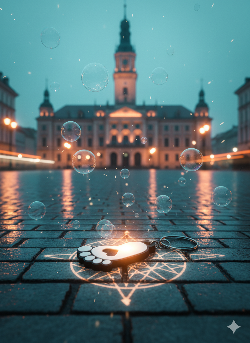 Brelok Stópka z Sercem – uroczy brelok 3D dla bliskiej osoby