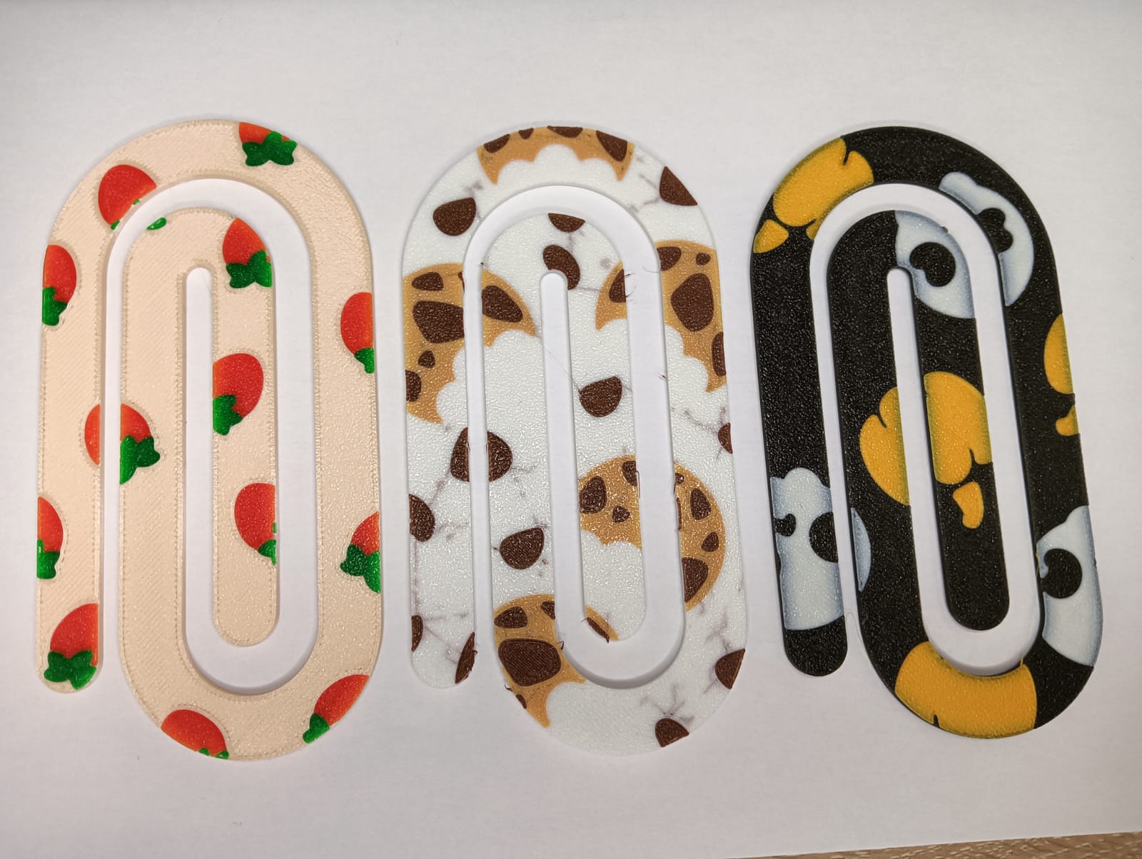 Komplet 3 Zakładek do Książek – Truskawka, Ciastko, Czaszka 🍓🍪💀