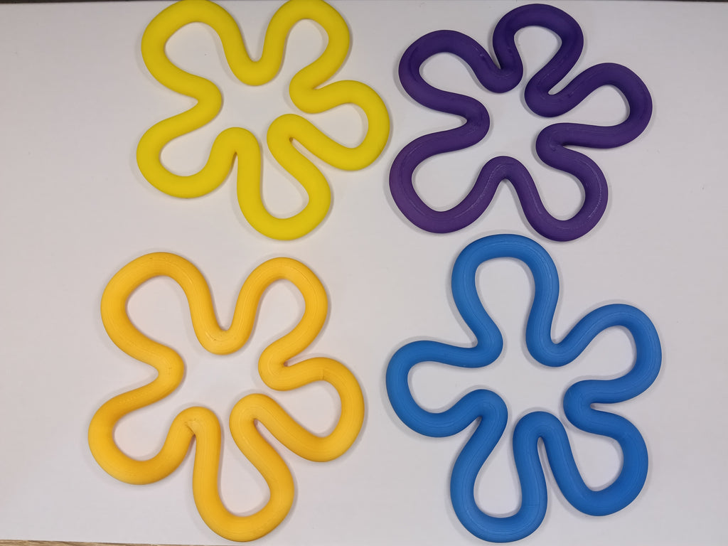 Zestaw 4 Podstawek Chmurka 3D – inspirowanych Bikini Bottom, kolorowe podkładki pod kubek