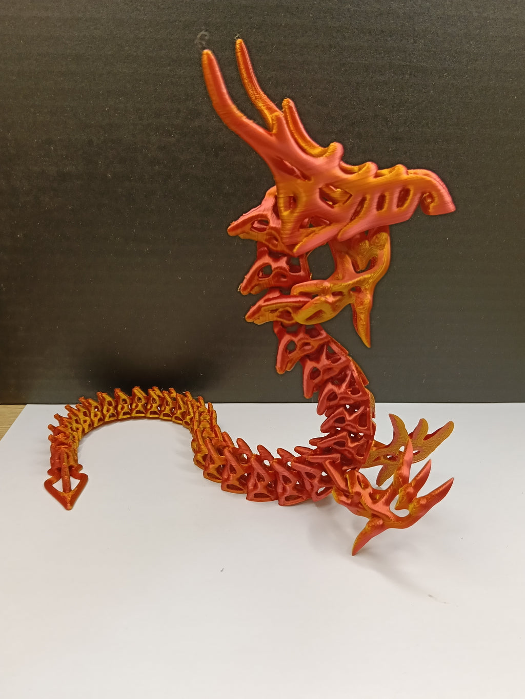 Articulated Dragon 3D – Ruchomy smok w ognistej kolorystyce | Figurine & Fidget